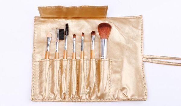 

7pcs tools makeup brushes set with pu bag 6 colors available fashion portable makeup set br007