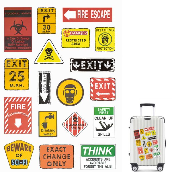 

1 ШТ. Индикация Побега Матовый Стикер Игрушка для Детей Предупреждающие Знаки Нап