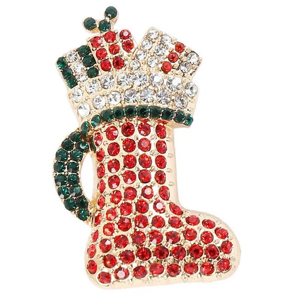 

christmas brooch pins elk rhinestone brooches alloy wedding bridal dress scarves shawl clip xmas ornament gifts jewellery, Gray