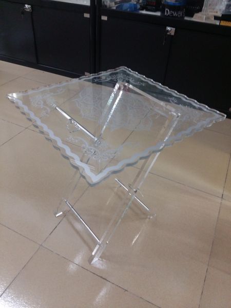 2019 Wholesale Silk Screen Square Clear Acrylic Side Tables Living Room Acrylic Folding Table For Home Decoration From Likelee1991 58 3 Dhgate Com