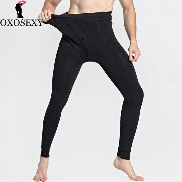 

450g cotton winter mens leggings thick tight men's long johns plus size underwear elastic tights male thermal warm pants 164, Black;brown