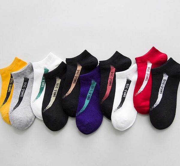 

350 v2 носки low cut хлопок лодыжки носок поп женщины мужские дизайнерские носки подросток мода спорт короткие спортивные тапочки носки 10 п