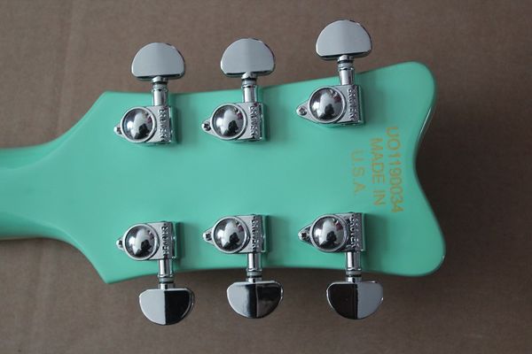 

Whole ale jazz 6 tring electric guitar green large rocker guitar