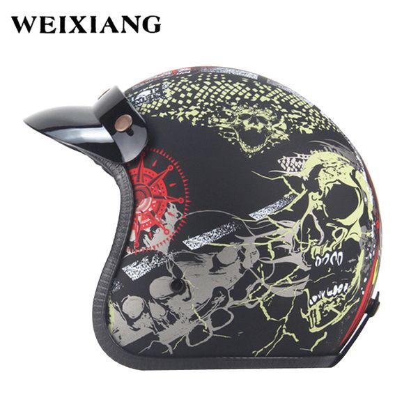 

3/4 half helmet universal motorcycle open face helmet mountain bike dh rapid descent pirate skull