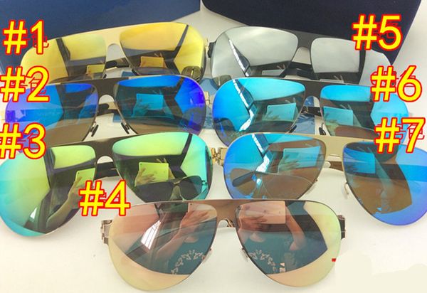 

metal sport sunglasses women brand designer men and women sunglasses retro germany brand vacation sunbathing sunglasses 7 colors, White;black