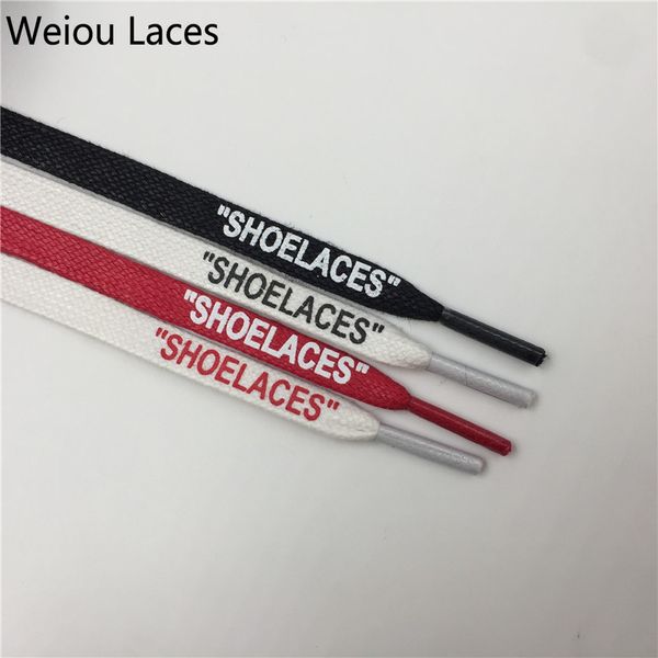 

weiou flat printing shoelace with black white red orange green waterproof waxed laces for leather shoes in "shoelaces, White;pink