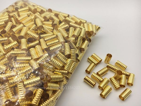 

500pcs/lot golden plated hair braid dread dreadlock beads tubes adjustable cuff clip approx 7mm hole micro rings, Black;brown