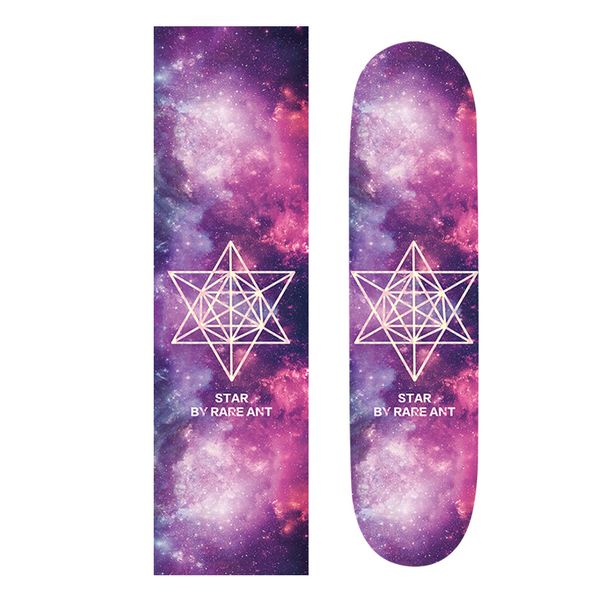 

starry sky 80*20cm skateboard sandpaper professional longboard griptape anti-skid skate board deck griptape