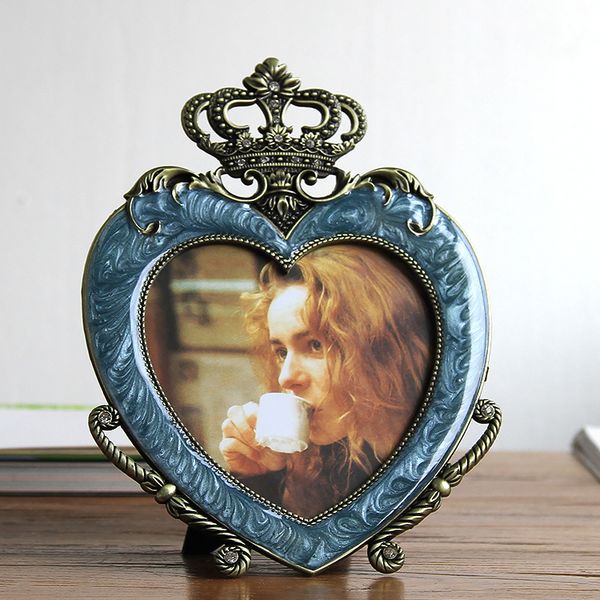 

5-inch metal p frame wedding p crown heart-shaped baby frame gift decoration