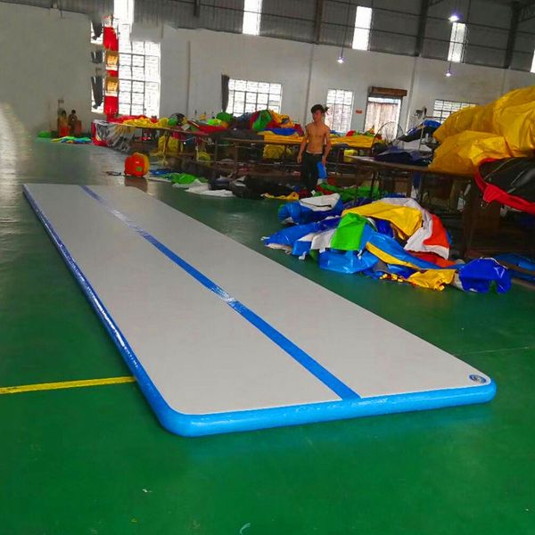

7m inflatable air track tumbling gymnastic/yoga/taekwondo/water floating/camping foldable training anti-slip mat with 500w electrical pump