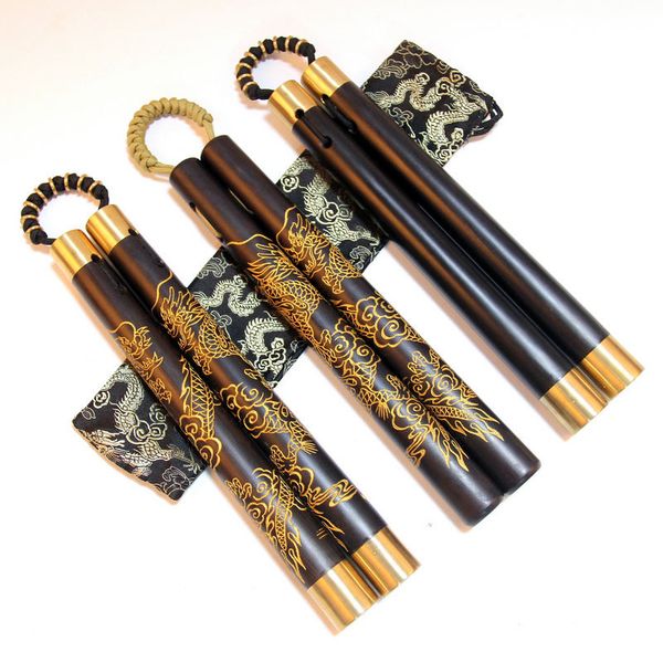 

Фиолетовый сандаловое дерево Nunchucks Резной дракон Non-Slip Актуальный бой Nunchaku Rilievo Drag