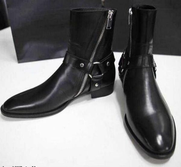 botines negros hombre
