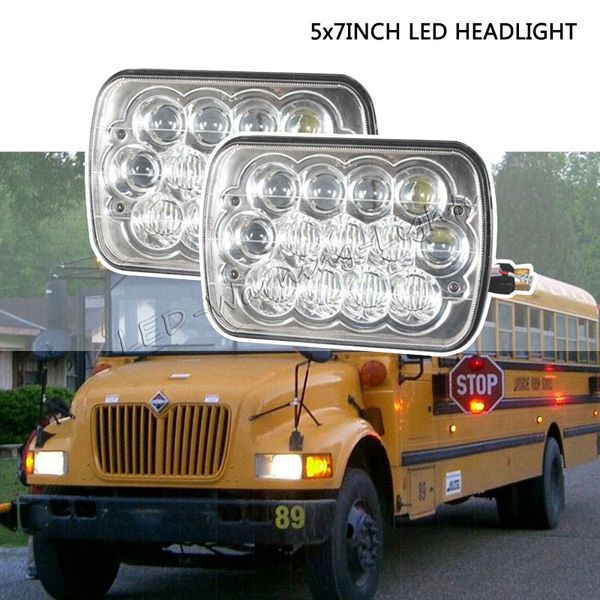 

pair 5x7inch 6x7inch led headlight with h4 plug for offroad jeep wrangler tj jk pick up truck mack heavy-duty truck headlamp replacement