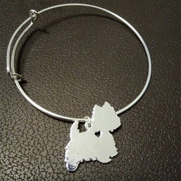 

1pcs new westie would white terrierbracelet jewelry personalized dog bangles factory custom, Black