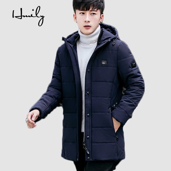 

hmily parka men winter jacket men thick cotton-padded jacket young student parka coat male fashion casual coats, Black;brown