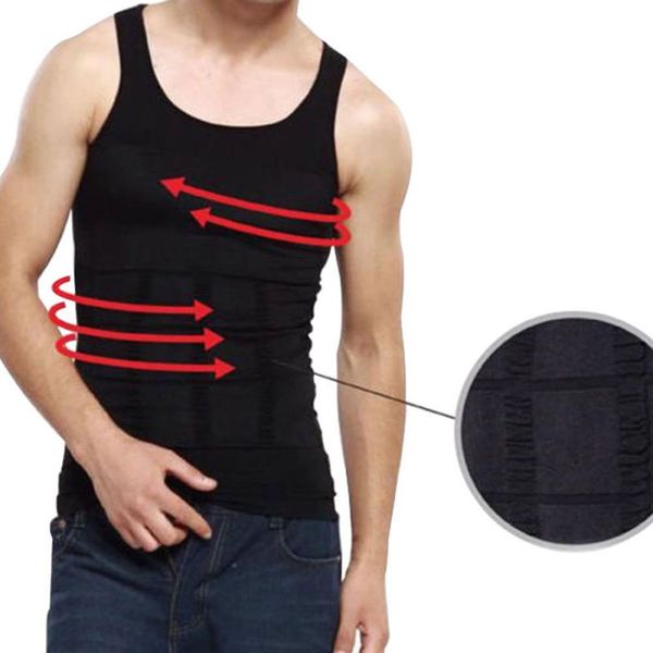 

waist support men shaper fitness body belt shirt shape comfort slimming protective vest corset underwear s-xxxl, Black;gray
