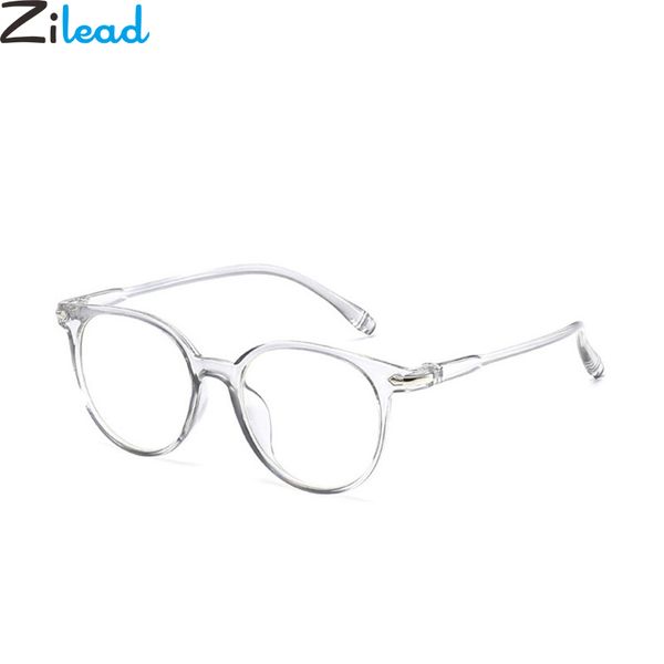 

zilead fashion blue-ray clear optical spectacle frame anti-fatigue eyewear plain computer glasses myopia lens frame unisex, Silver