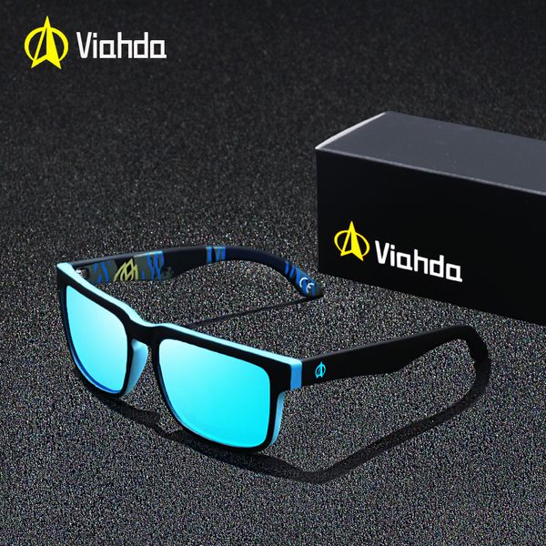 

viahda brand design classic polarized sunglasses men driving sun glasses male vintage shades eyewear oculos uv400, White;black