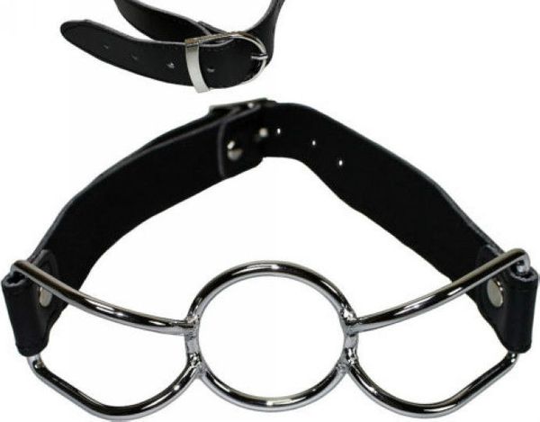 

mouth leather metal spider #r34 open ring harness gag genuine wmbml