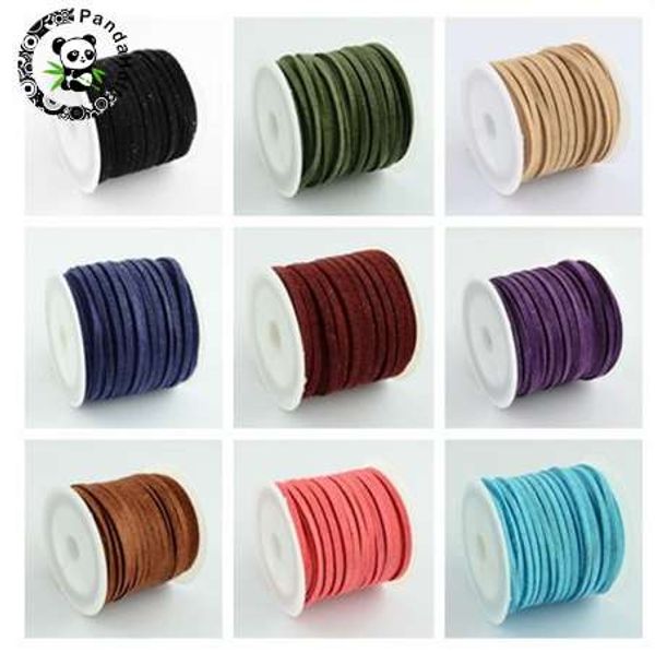 

promotion 3mm 5m/roll mixed color faux suede cord diy lace leather for cloth shoes jewelry making finding accessories ship, Silver