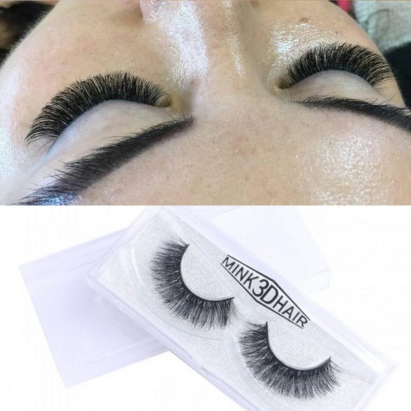 

3d false eyelashes 100% handmade mink hair eyelashes natural long black eyelash extensions full strip lashes