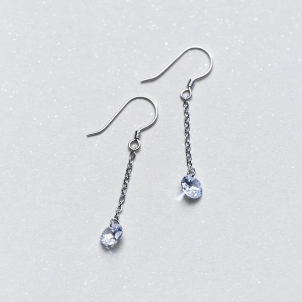 

ball earrings 100% 925 sterling silver drop earrings silver jewelry with cubic zirconia, Golden;silver