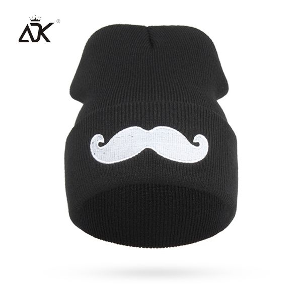 

adk men women beanies cute moustache cotton winter clothing accessory hats brand fashion casual 2018 new caps for girls boys