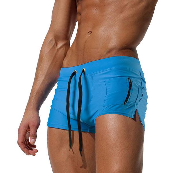 

swimming trunks drawstring pocket boxers men's beach wear surfing shorts swim bottom sea male fitness boardshorts for boys