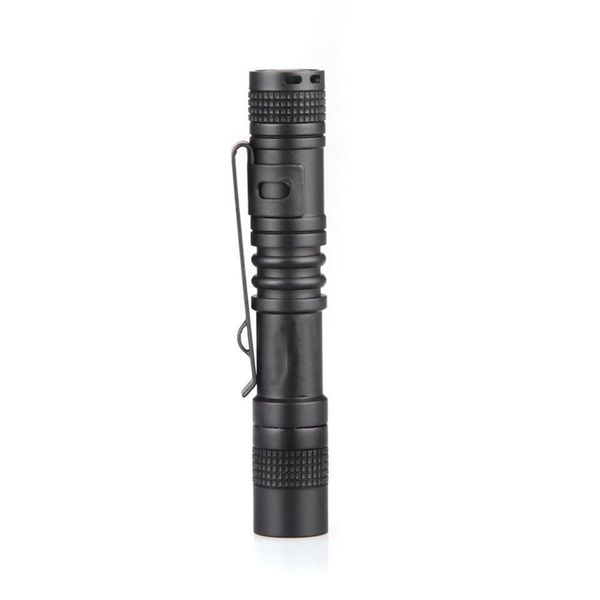 

wholesale dhl xpe-r3 led mini flashlight ultra bright penlight torch pocket portable 1 mode lantern for camping outdoor with pen clip
