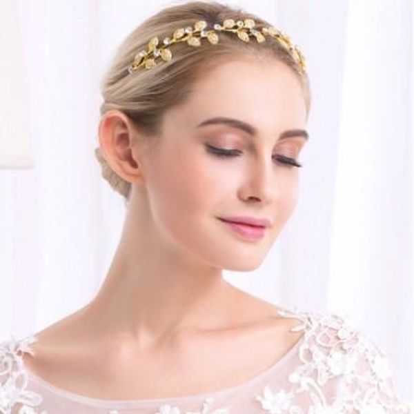 

pretty party/wedding band vine - gold silver color leaf crystal bridal head pieces hair vine wedding hair accessories, Slivery;golden