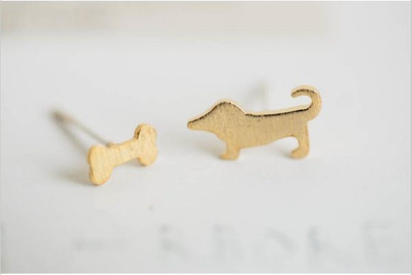 

the latest elements lovely dog and bone gold stud earrings plated stud earrings wholesale ing, Golden;silver