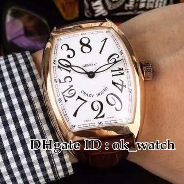 

9 цветов высокое качество 8880 ch crazy hours мужские автоматические часы корпус из розового золота белый циферблат новые мужские спортивные, Slivery;brown