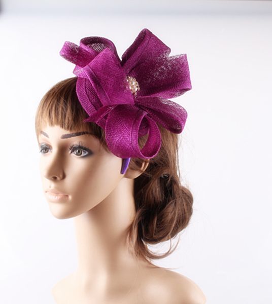 

17 colors attractive sinamay material fascinator base headpiece t-platform headwear party hat suit for all season fnr160307