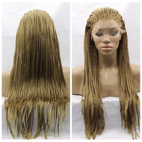 Charming 8 Blonde Braids Wigs With Baby Hair Cheap Braiding Hair