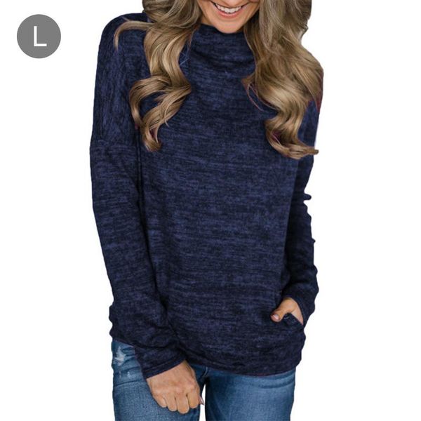 

высокое качество женская одежда чистый цвет сваи воротник карман повседневная топ vogue футболка, White