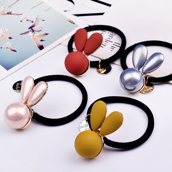 

Very nice Colored samll rabbit children hair rubber bands ,Super cute bunny ear shape hairaccessories for you wholesale