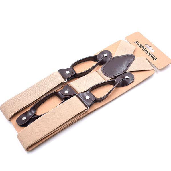 

fashion gentlemen suspender strap adjustable braces y-back men suspender causal party brace strap gift 6 colors, Black;white