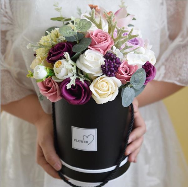 Acheter Cadeau De Fête Des Mères Fleur De Savon Rose Bouquet Boîte Cadeau Directe Usine Envoyer Petite Fleur De Savon De 382 Du Yqlchp2016