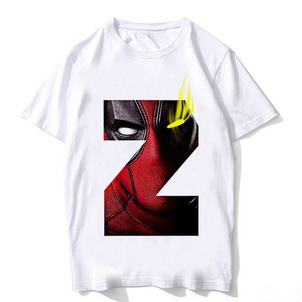 

new 2018 men fashion t-shirt deadpool 2 short sleeve kids tshirt hipster cool design men hight quality t shirt, White;black