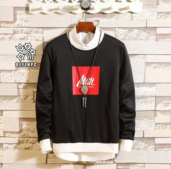 

autumn winter keep warm fashion casual men coat sweater long sleeves men hoodies & sweatshirts men clothing circular collar pullover ay83, Black