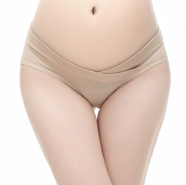 

women's cotton maternity panties healthy underwear (6 colors), Black;pink