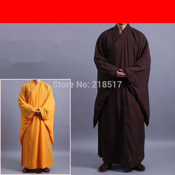 

haiqing lay clothes shaolin temple costume buddhist robe zen clothes buddhism meditation monk lay monk costume, Red