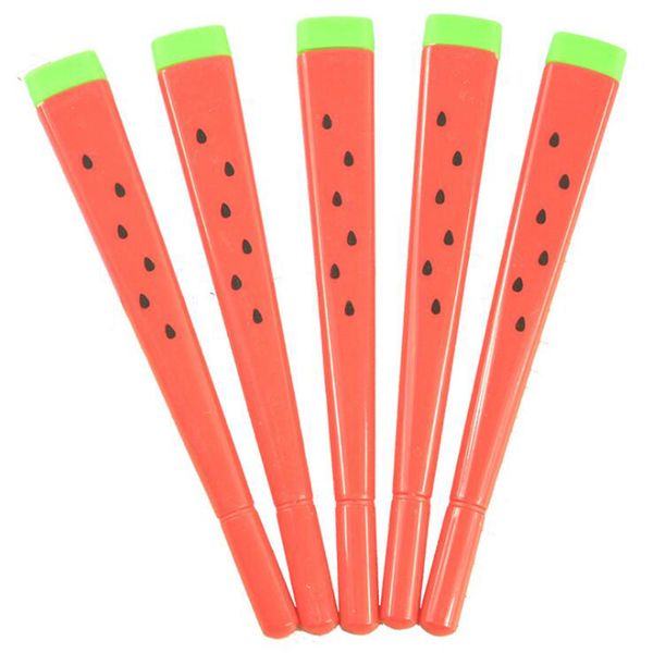 

3pcs creative cute watermelon styling gel pen fruit shape black writing pen children student gifts stationery office supplies