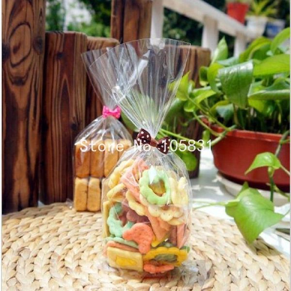 

wholesale- accept custom 15pcs/ lot 12x25cm cookie packaging basic transparent plastic bags for biscuits snack baking package