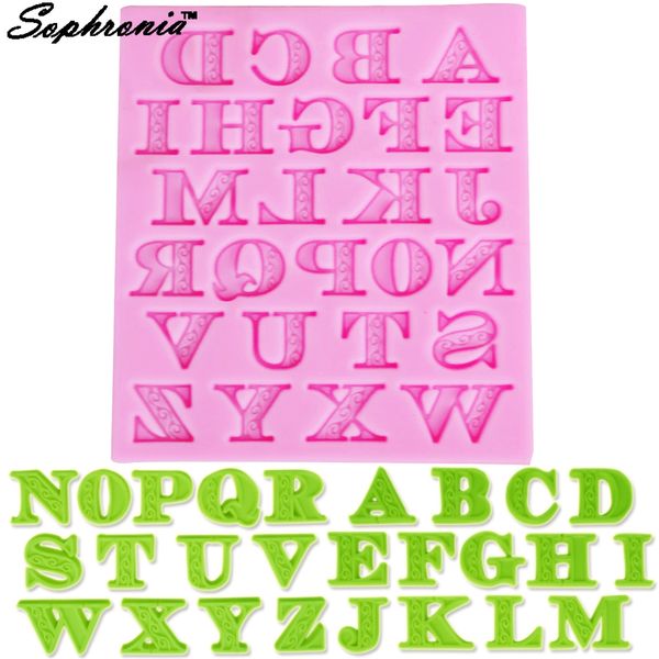 

sophronia m363 3d capital uppercase letter silicone mold alphabet fondant sugar craft cake decorating tool 12.7*10.5*0.6cm