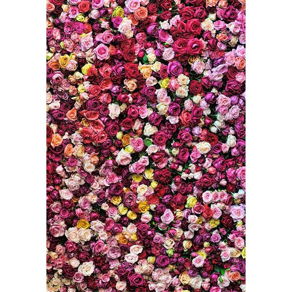 Pano de Fundo Digital Impresso Flor para Fotografia de Casamento Rosas Românticas Flores de Primavera Crianças Menina Fundo de Fotografia de Vinil