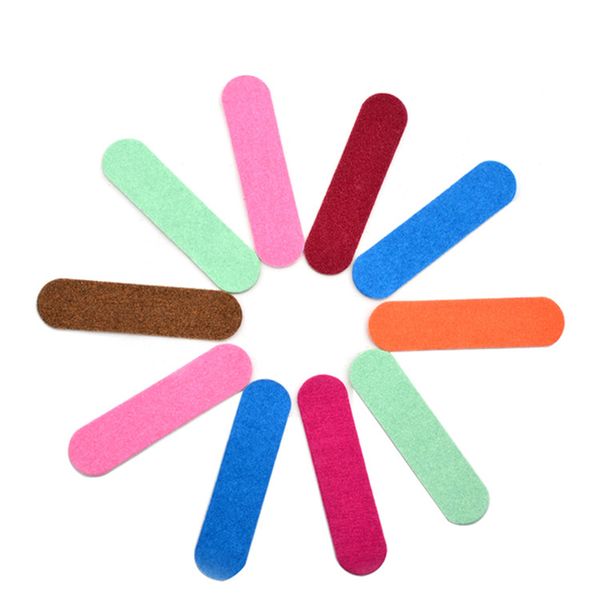 

10pcs/lot random color files for nail art manicure pedicure tools uv gel nail sanding polished files shiner buffer beauty