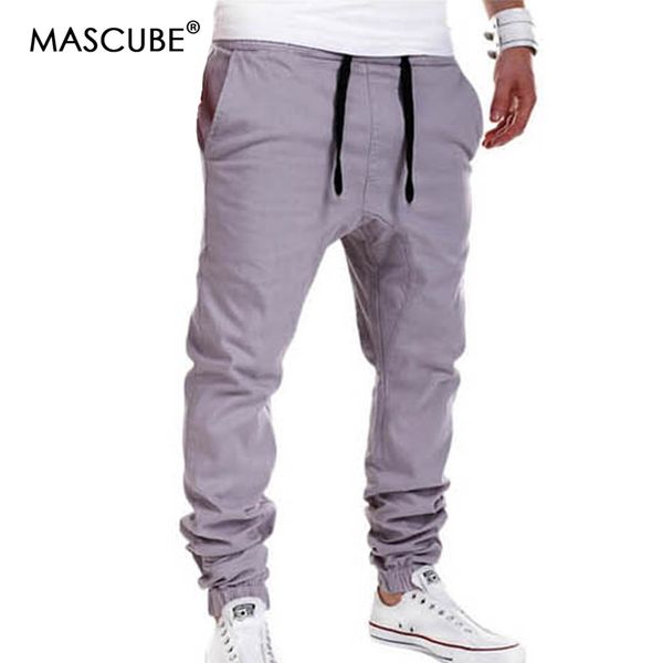 

mascube men pants hip hop harem joggers fashion solid elastic waist thin trousers casual pockets mens sweatpants plus size 4xl, Black