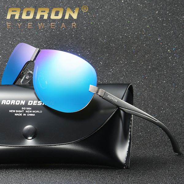 

aoron brand sunglasses men 2018 designer polarized driving goggles oversized sun glasses male masculino eyewear, White;black