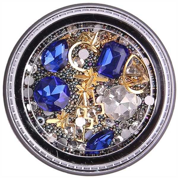 

3d manicure diy nails art decoration diamonds tips glass glitter rhinestones, Silver;gold